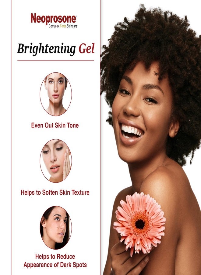 Neoprosone Skin Brightening Gel - 1 fl oz / 30 ml - Daily Skin Moisturizer, works on Oily, Combination, Sensitive Skin, with Alpha Arbutin, For Face & Body - Image 3